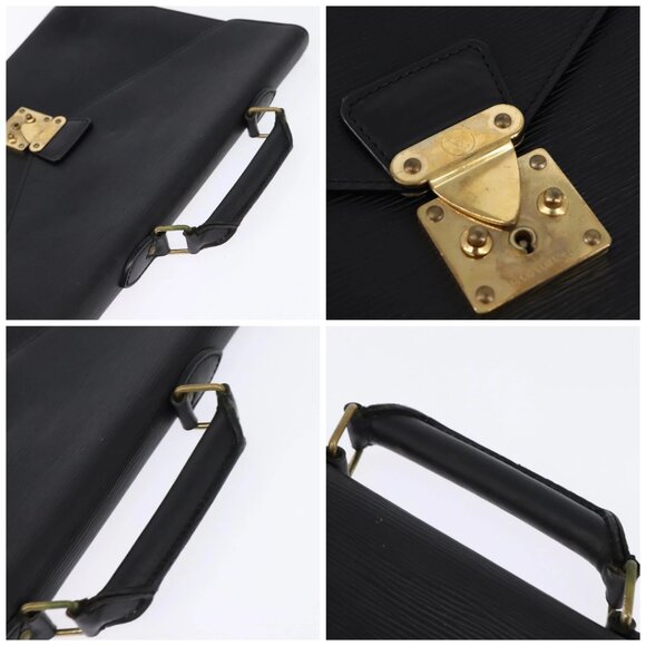 LOUIS VUITTON Epi Serviette Conseiller Business Bag Black M54422 LV Auth BA5667 - Picture 16 of 16